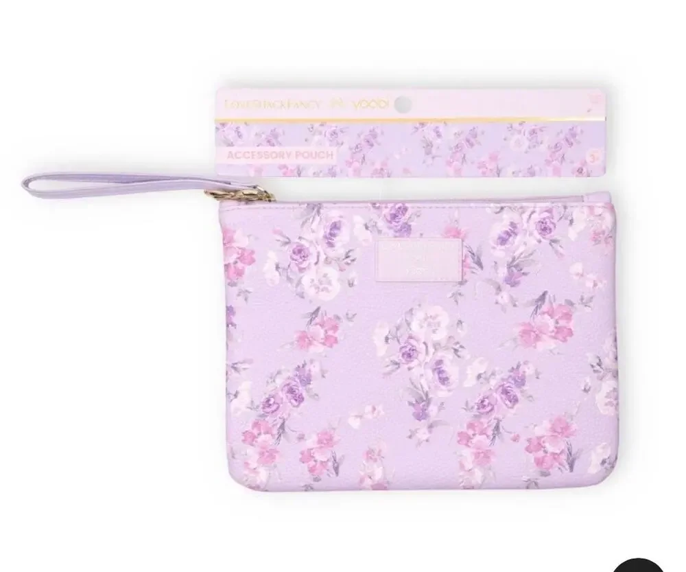 LoveShackFancy xTarget Yoobi Happy Thoughts Hibiscus Flat Zip Case w/strap NWT